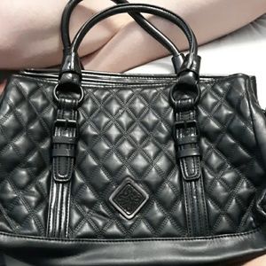 Black  Quilted Satchel